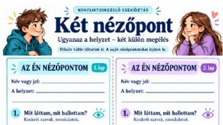 Két nézőpont munkalap - Láthatóvá teszi, hol térnek el az élmények és az értelmezések.